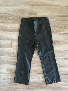 Banana Republic Black Faux Leather Dress Pants